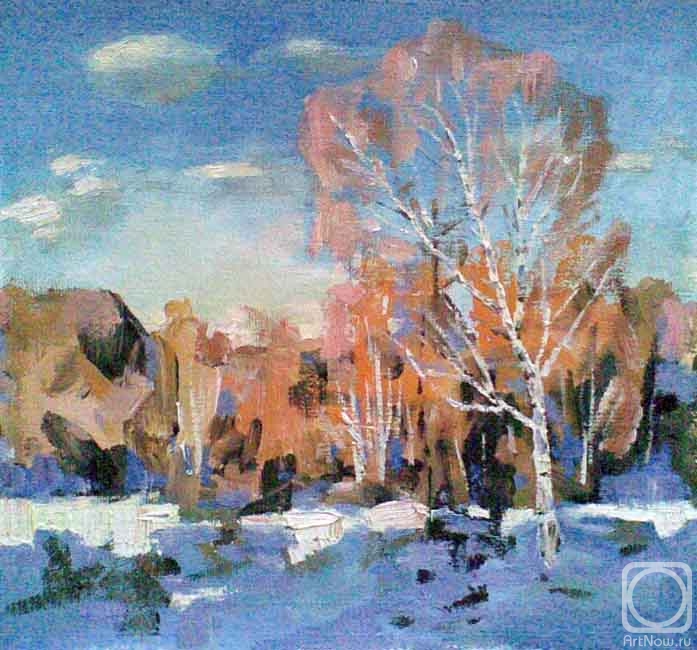 Картина маслом на холсте. Кнэхт Александр. Февраль