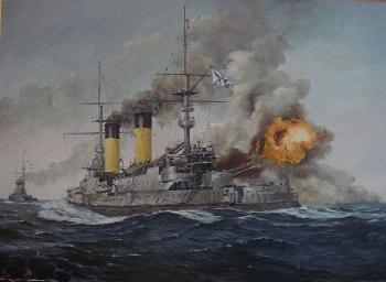 Shot (squadron battleship "Emperor Alexander III")