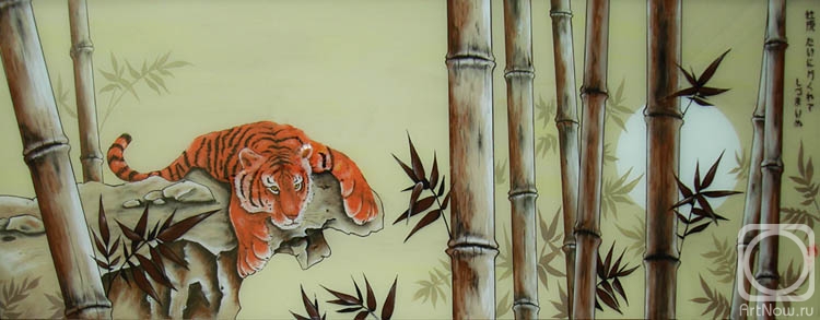 Жариков Андрей. Молодой тигр в бамбуке