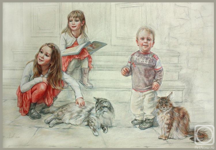 Картина. Гибет Алиса. Дети семьи Джакоби