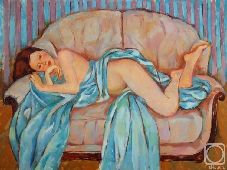 Vyrvich Valentin. Lying on the couch