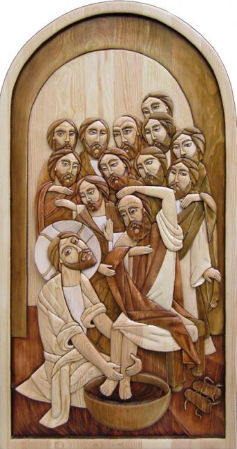 Obelets Anatoly.  "Isus spală picioarele ucenicilor ..."