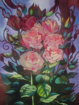 Roses in Art Nouveau style