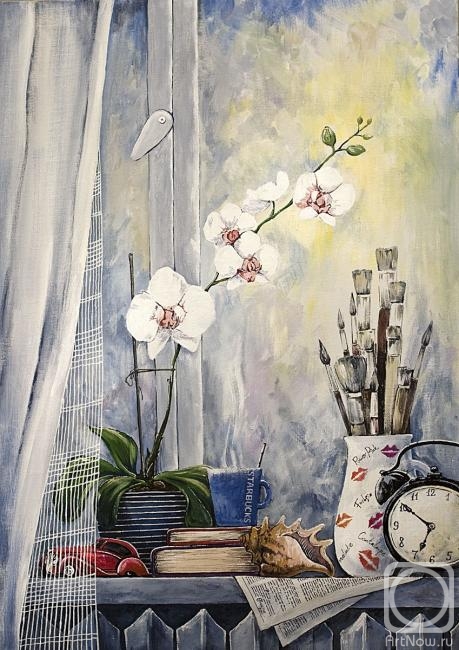 Kaminskaya Maria. still-life with orchid