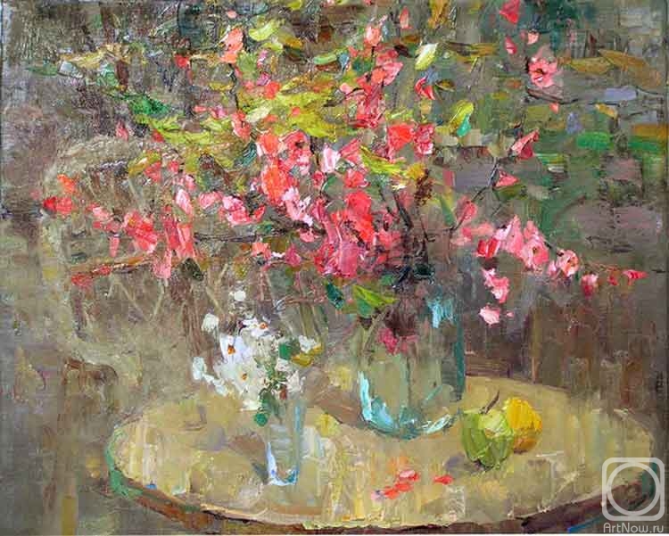 Marmanov Roman. Still-life with a blossoming branch