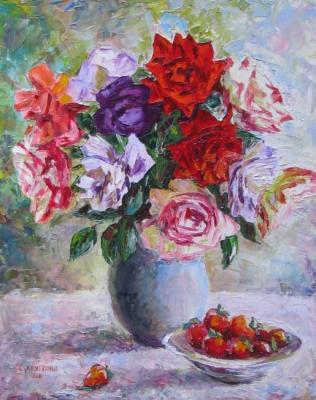 Strawberries and Roses. Kruglova Svetlana
