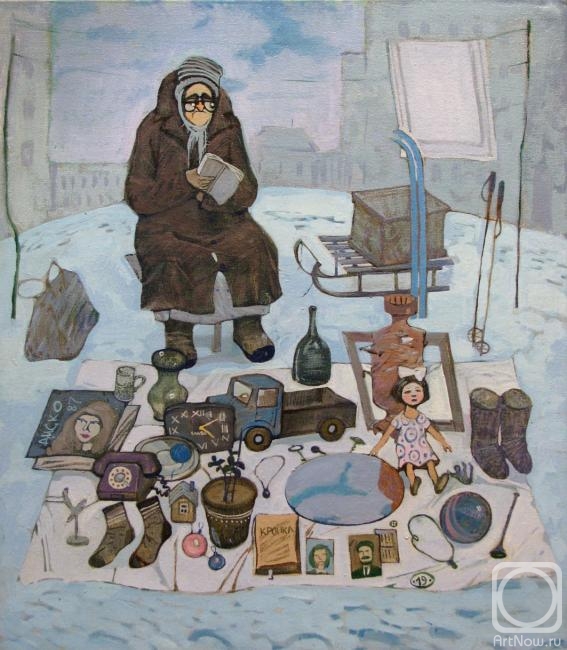 Картина маслом на холсте. Зарубина Елена. Барахолка