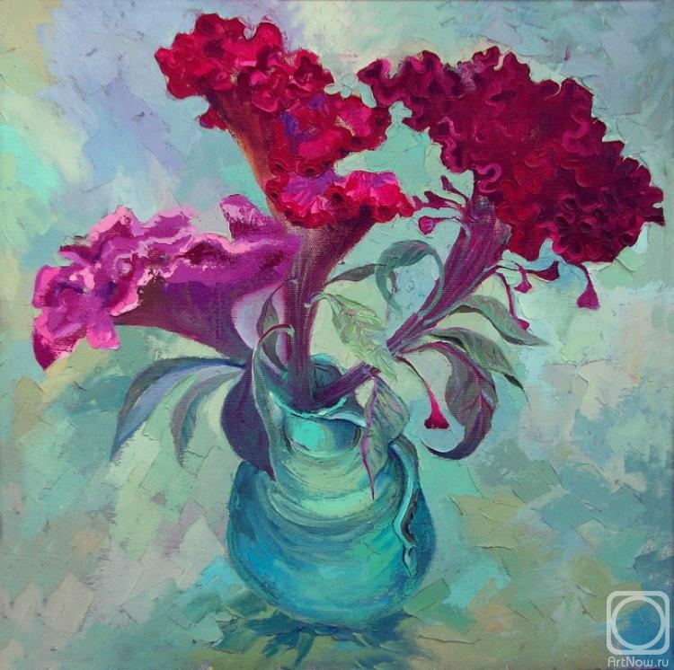 Картина маслом на холсте. Латыпова Нигора. Петушки