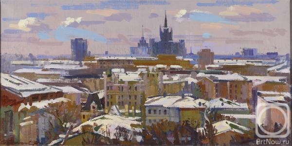 Valentsov Vladimir. Kind on Moscow from studio of the artist