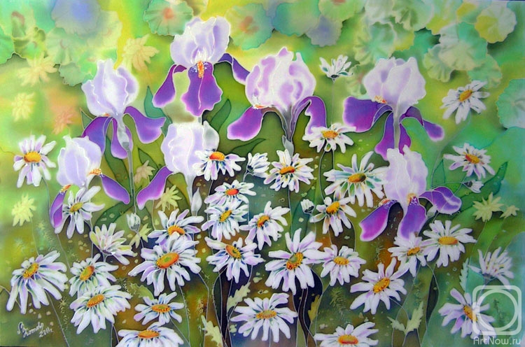 Kotova Valentina. Daisies and irises
