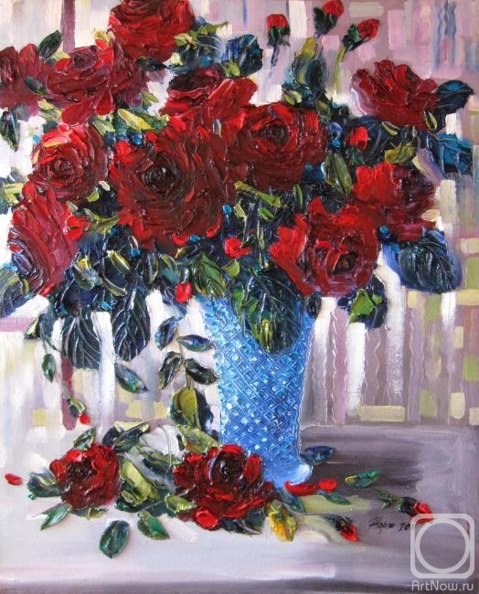 Картина маслом на холсте. Гребенюк Юрий. Розы