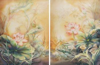 Lotuses (diptych)