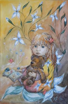 Girl with a bear. Ushakova Maria