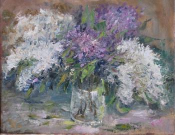 Bouquet of lilacs in a jar. Rodionov Sergey