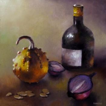The still life witn red onion