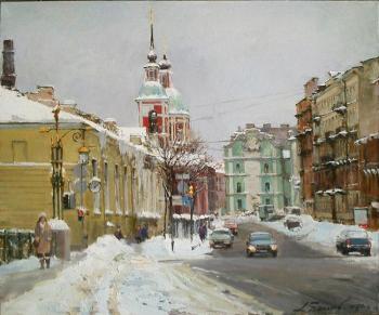 Snow on the street Pestel. Winter 2010