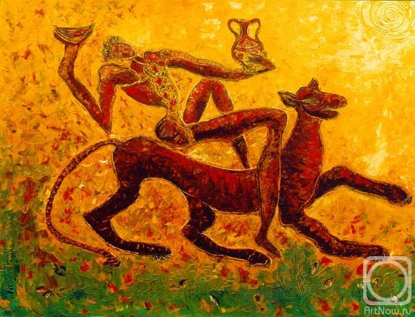 Volchek Lika. Dionysus on the cheetah