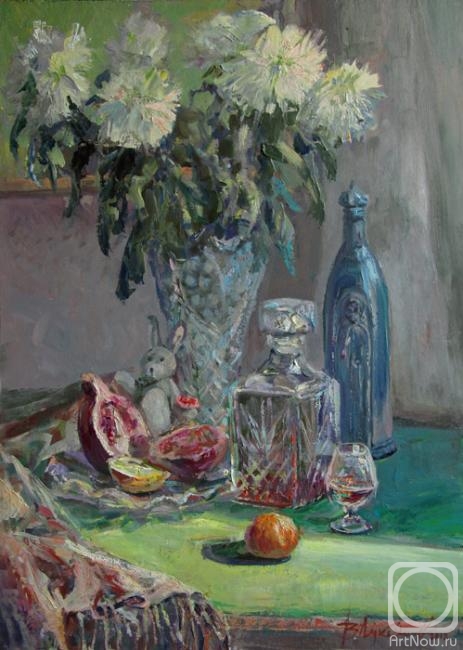 Loukianov Victor. Still-life with chrysanthemums