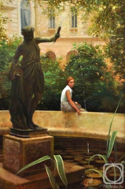 Vinogradov Sergey. Lady by fountain