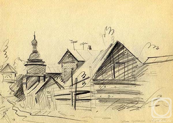 Gerasimov Vladimir. Optina Pustyn, sketches 13