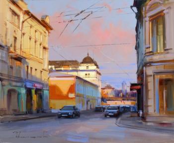 The color of sunset. Lenivka Street. Shalaev Alexey