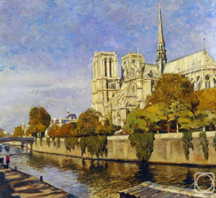 Lapovok Vladimir. Paris. Notre Dame in autumn