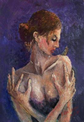 A girl with a butterfly. Konturiev Vaycheslav