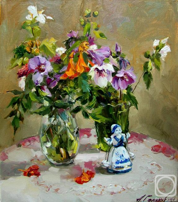 Galimov Azat. Still life with porcelain figurine