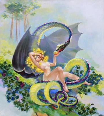 Eve with a snake. Zmitrovich Gennady