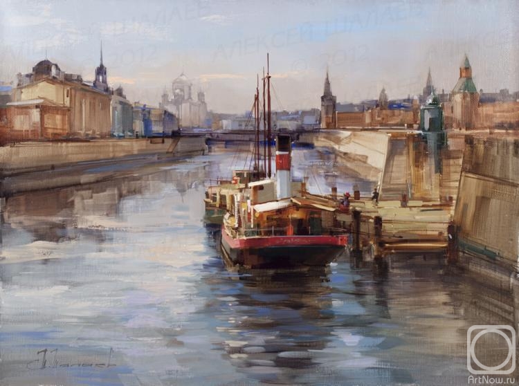 Shalaev Alexey. Moscow River. The old pier
