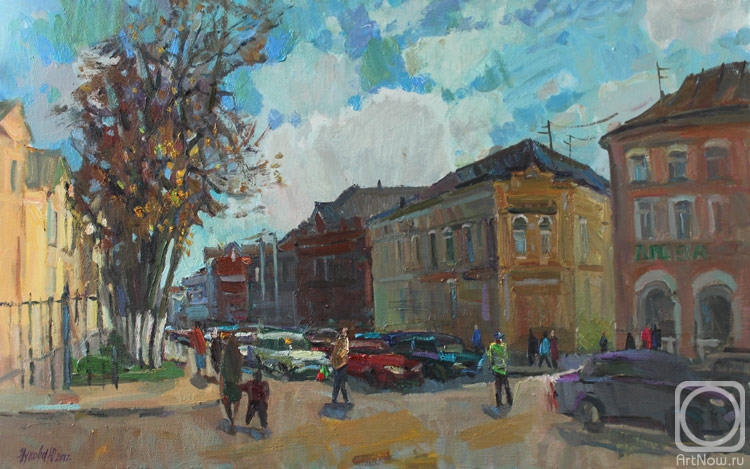 Картина маслом на холсте. Жукова Юлия. Осень в городе