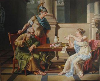 Moncio, Nicholas Andre. Socrates at Aspasia. Copy. Golybev Dmitry