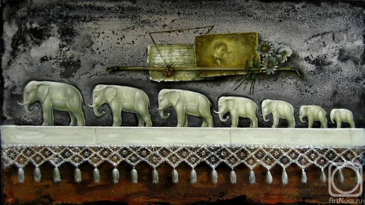 Krasavin-Belopolskiy Yury. Elephants of Happiness