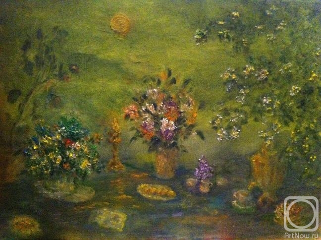 Картина маслом на холсте. Бекман Рита. Белой акации гроздья душистые ночь напролет нас сводили с ума