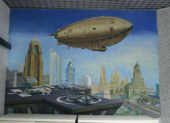Painting in tuning studio (airship)