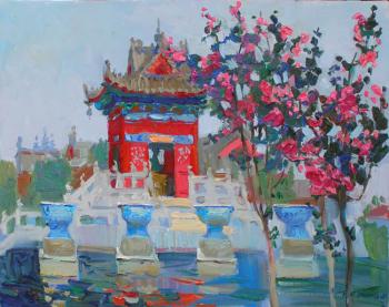Flowers and Pagoda