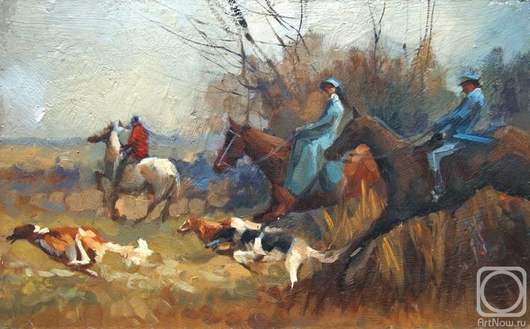 Shalaev Alexey. Russian hunting with hounds (sketch)