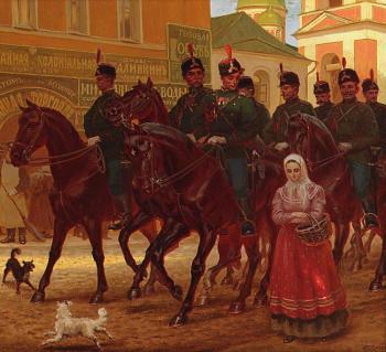 Horse riding. Zaznoba. Early twentieth century