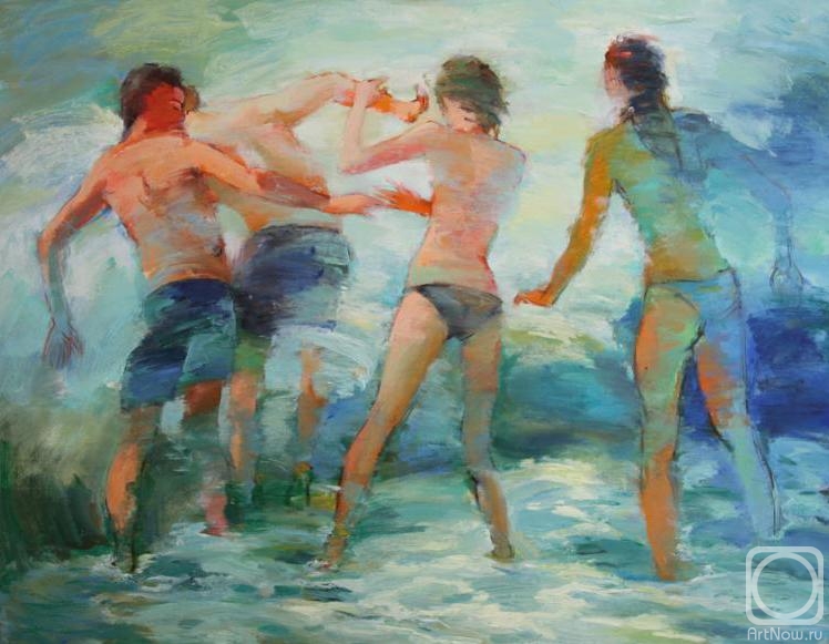 Vyrvich Valentin. Swimming in the waves