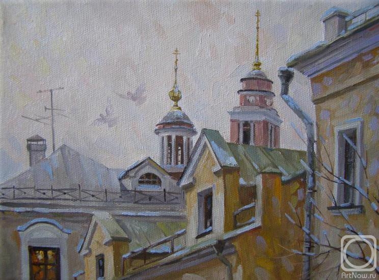 Gerasimov Vladimir. Moscow. Moscow roofs (Veshnyakovsky Lane)
