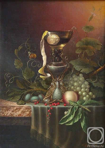 Panin Sergey. Still-life with a lemon and red currant