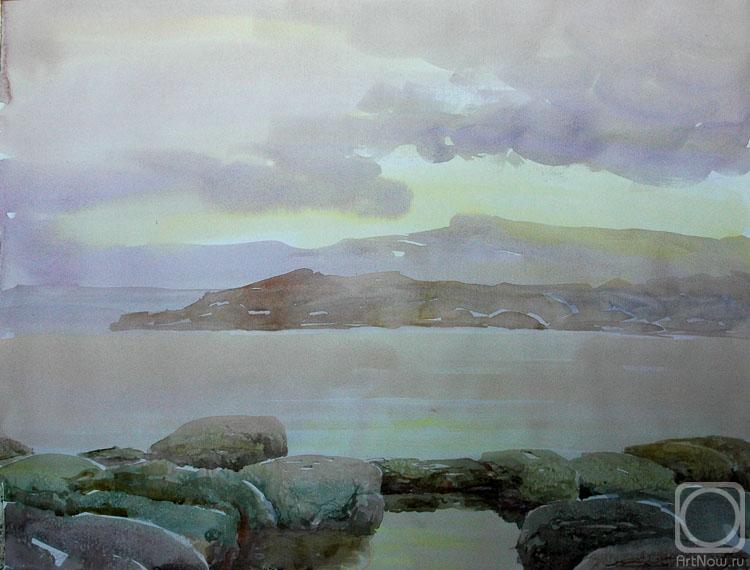 Zybin Alexander. Evening, rocks, sea
