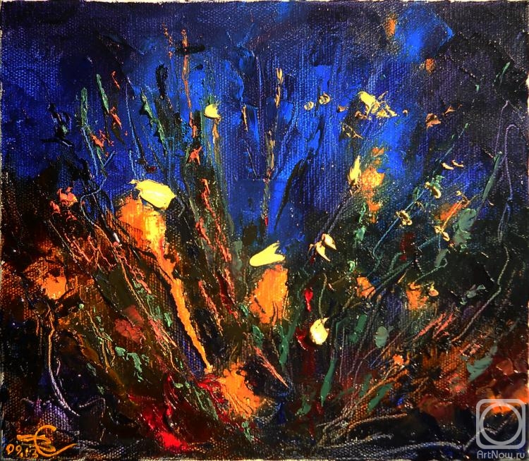 Stolyarov Vadim. Dandelions in the firelight