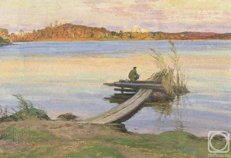 Petrov Vladimir. Lake Senezh. At the evening dawn