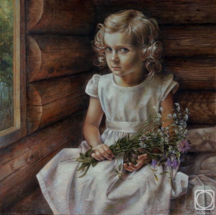 Braginsky Arthur. Girl with wild flowers