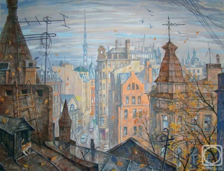 Alanne Kirill. Autumn mood. Roofs of the Petrograd side