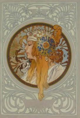 Byzantine blonde. Copy of A. Mucha
