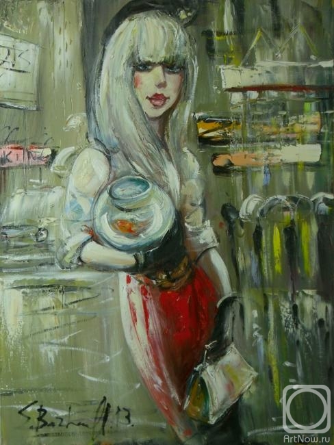 Картина маслом на холсте. Баженов Сергей. Новая москвичка