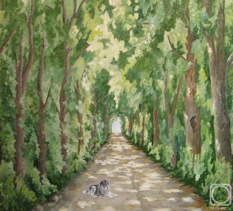 Картина маслом на холсте. Мирошников Вячеслав. Старые липы Кириолы