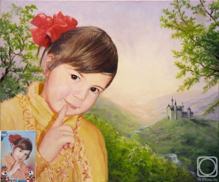 Картина маслом на холсте. Белова Виктория. Фантазийный портрет по фото